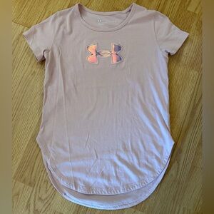 Under Armour Light Pink Tee with Logo